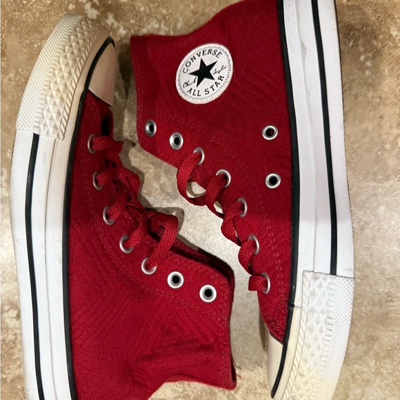 Converse Red High-Top Sneakers- Women’s - Picture 6 of 6